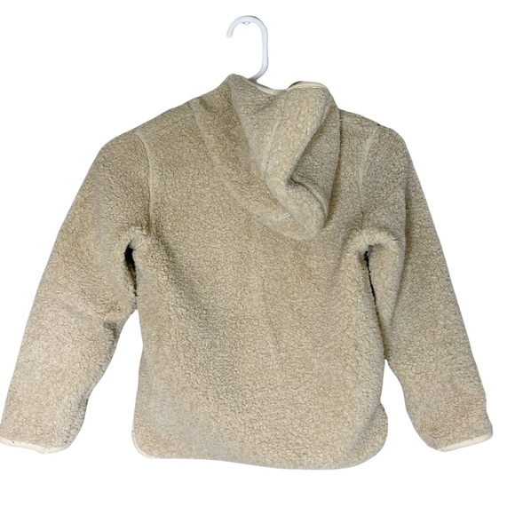 H&M Girls Sherpa Fleece Hooded 1/4 Zip Pullover Jacket - Picture 2 of 10